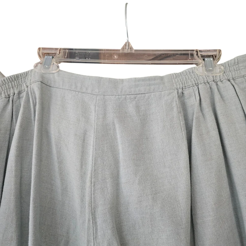 1X/2X Linen 3-piece Outfit: 2x Jacket, 16 Pants & Shorts. Light Blue / Gray - Picture 5 of 9